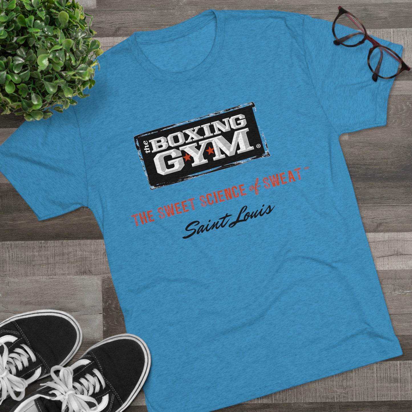 The Boxing Gym Logo Unisex Tri-Blend Crew Tee