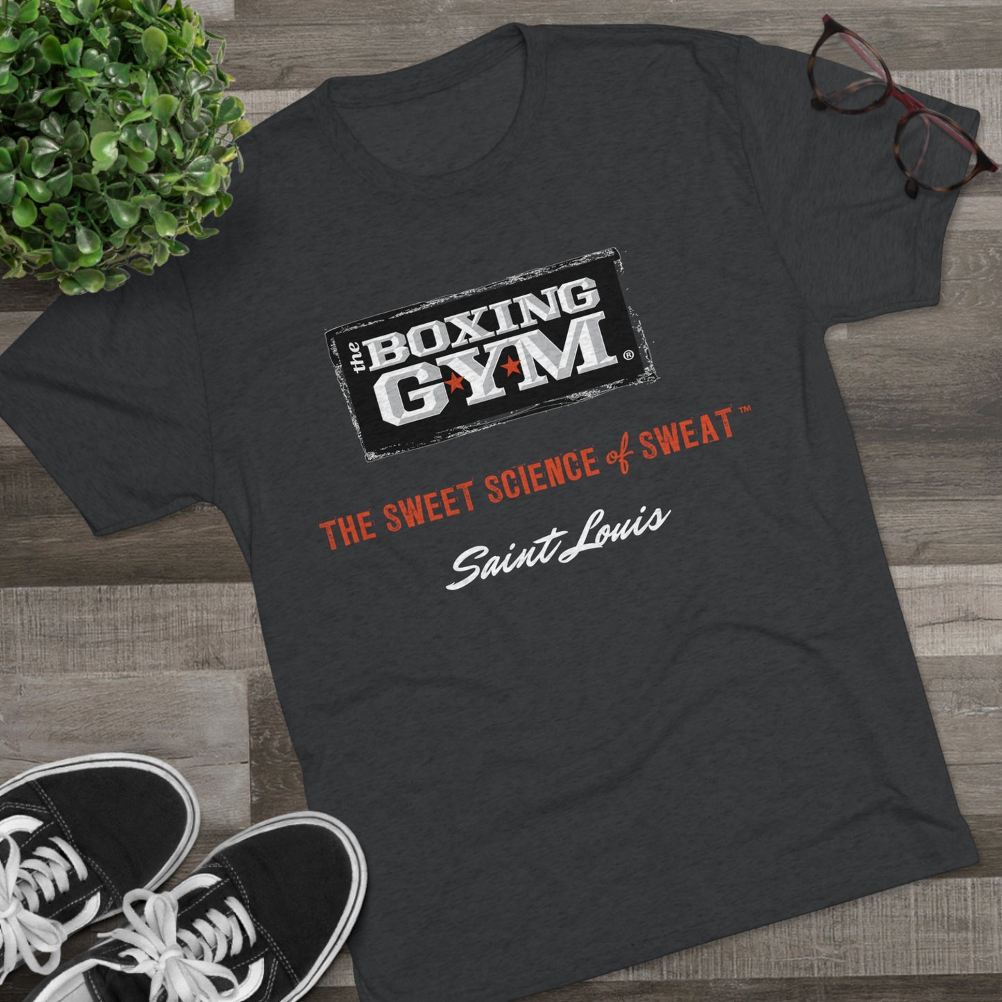 The Boxing Gym Logo Unisex Tri-Blend Crew Tee