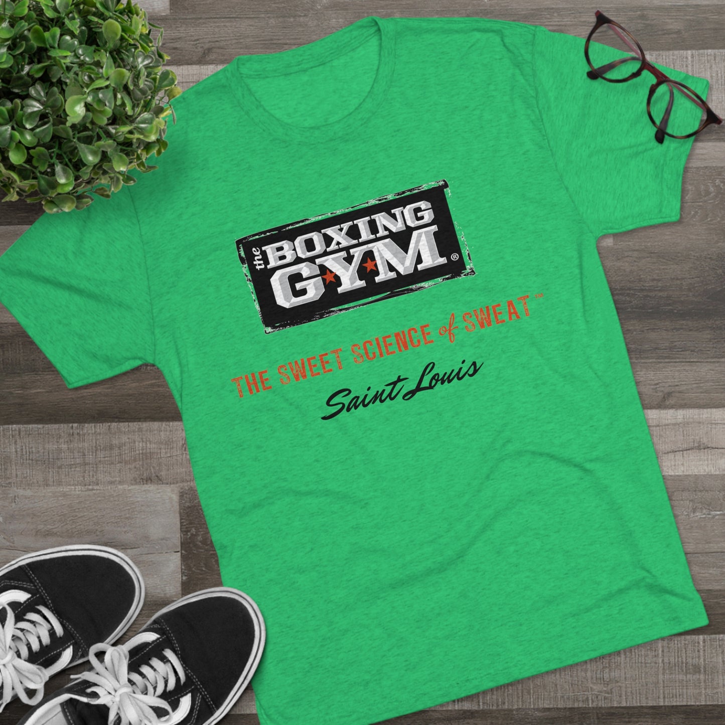 The Boxing Gym Logo Unisex Tri-Blend Crew Tee