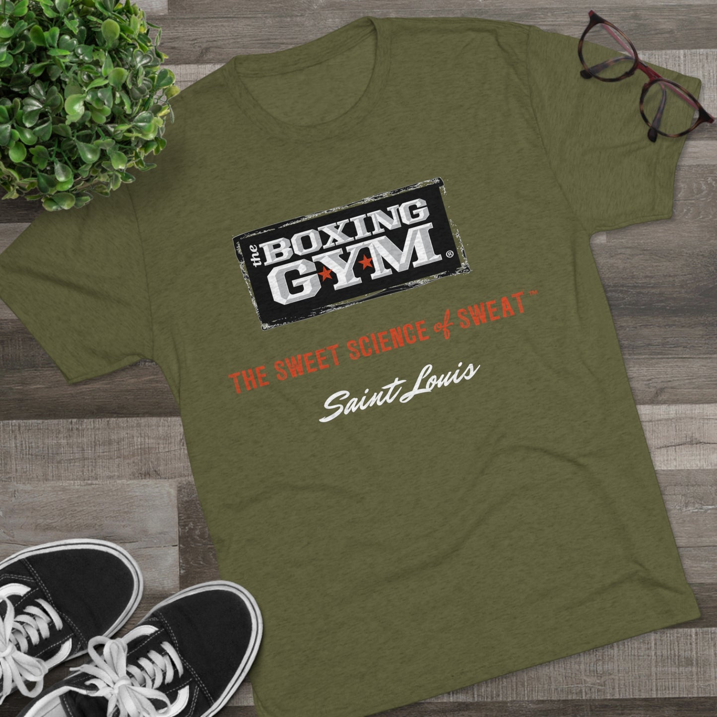 The Boxing Gym Logo Unisex Tri-Blend Crew Tee