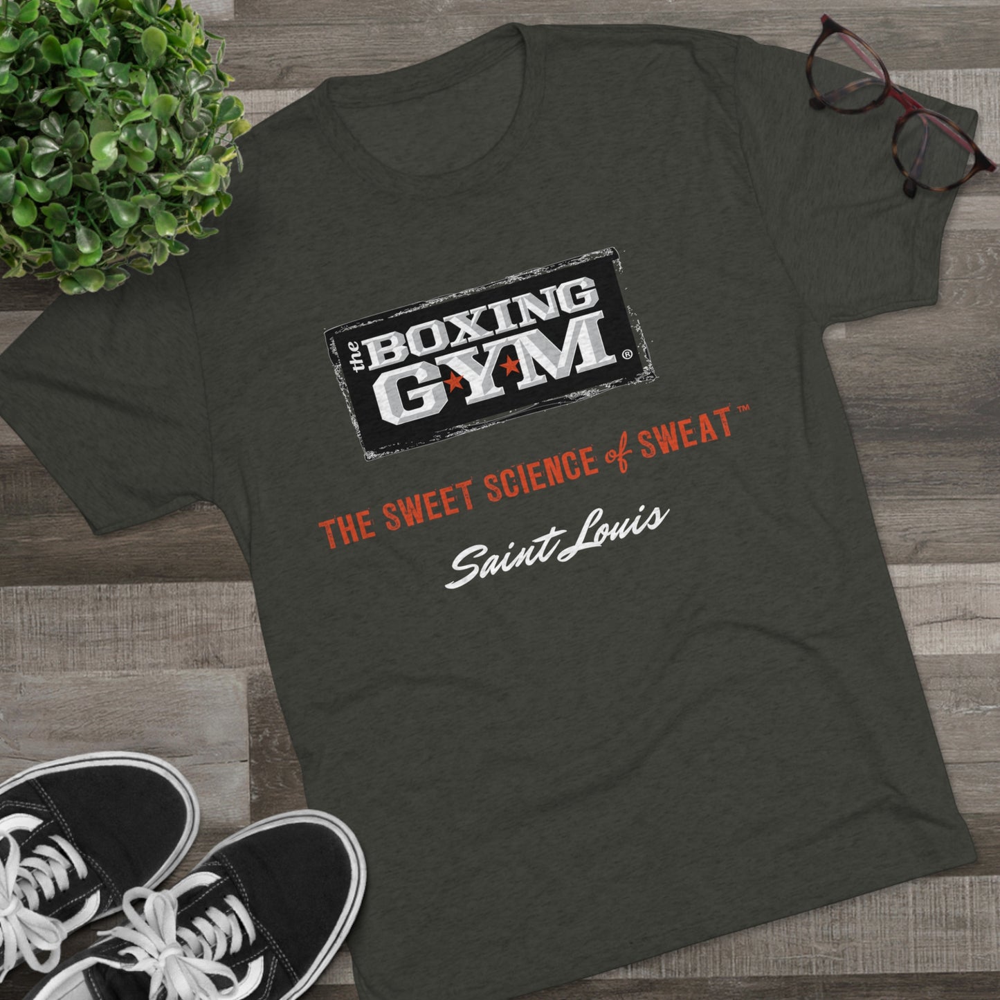 The Boxing Gym Logo Unisex Tri-Blend Crew Tee