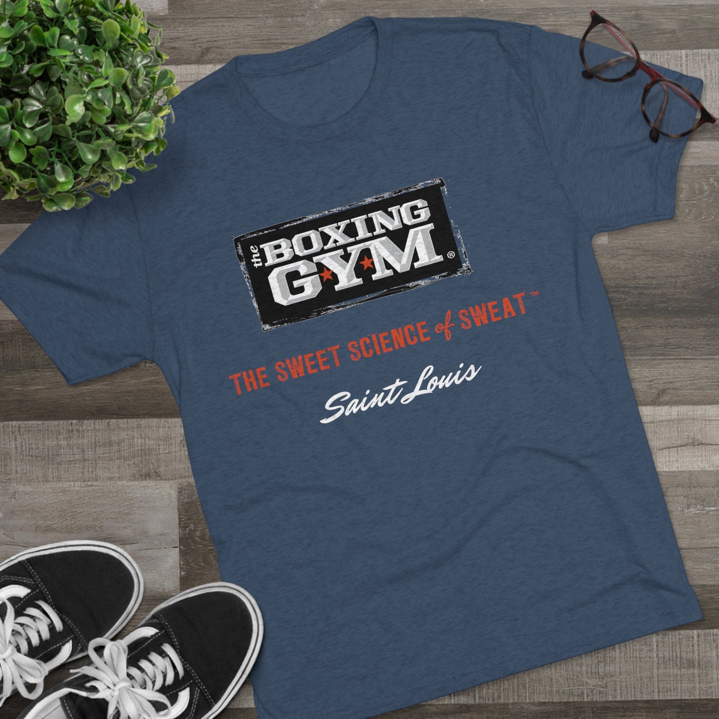 The Boxing Gym Logo Unisex Tri-Blend Crew Tee