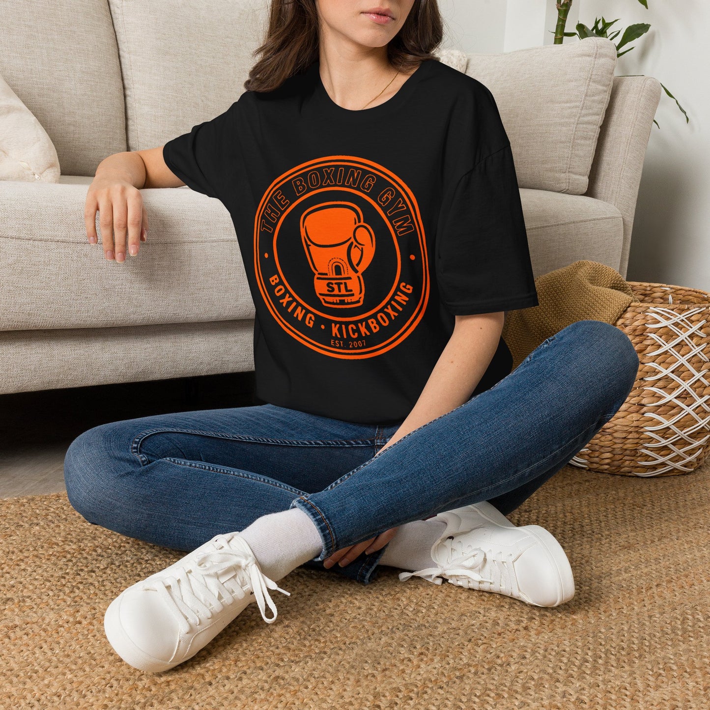 Boxing Gym Logo T‑Shirt — Retro Boxing & Kickboxing Tee