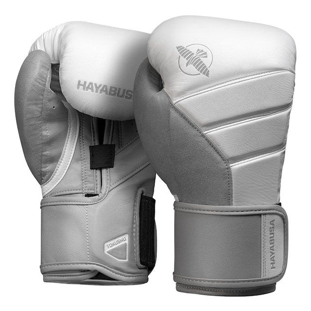 Hayabusa T3 Boxing Gloves in White/Grey